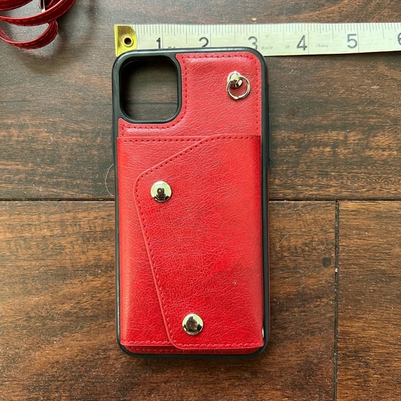iPhone 11 Pro Max Phone Card Holder Case with Neck Strap Crossbody Strap - Picture 13 of 14
